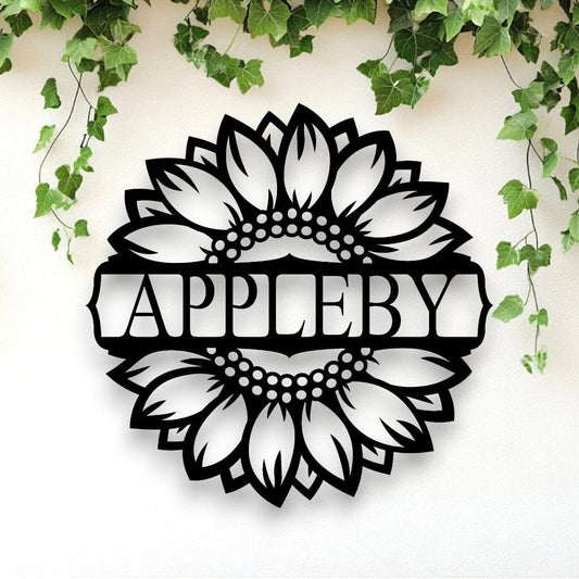 Personalised Sunflower Wall Art Whimsic 