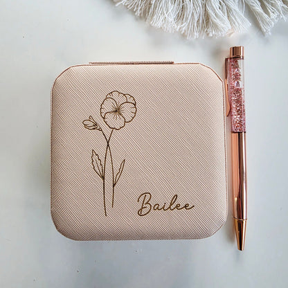 Personalised Travel Jewellery Box Whimsic 