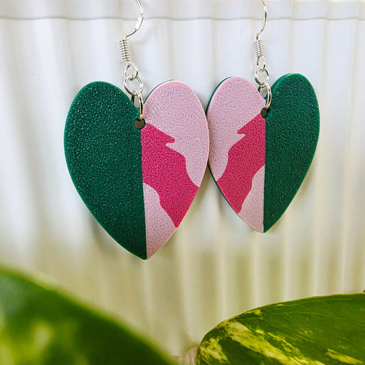 Philodendron Pink Princess Earrings Earrings Whimsic 