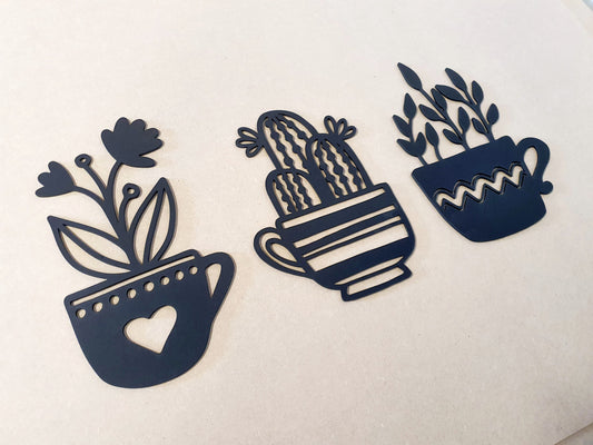 Plant Teacups Wall Art Set Whimsic 