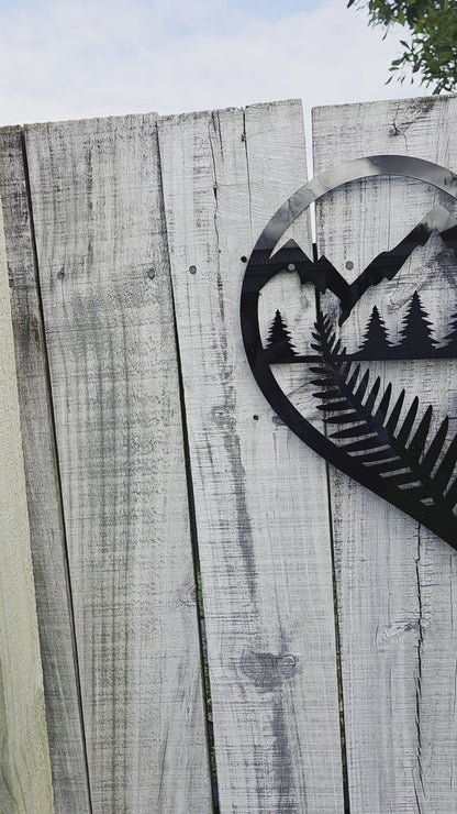 Mountain Fern Heart Decor