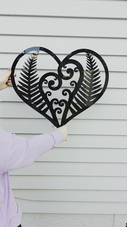 Fern Koru Heart Wall Decor