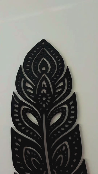 Detailed Huia Feather Trio