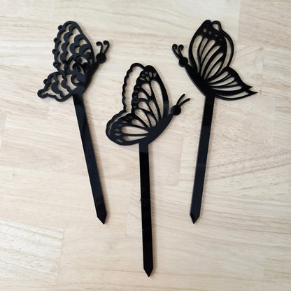 Mini Butterfly Plant Stakes | Set of 3
