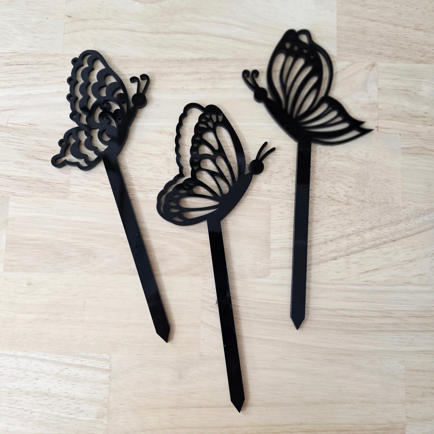 Mini Butterfly Plant Stakes | Set of 3