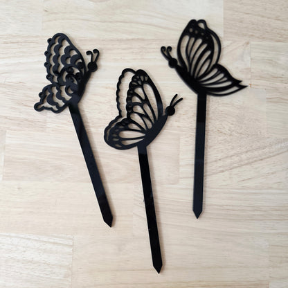 Mini Butterfly Plant Stakes | Set of 3