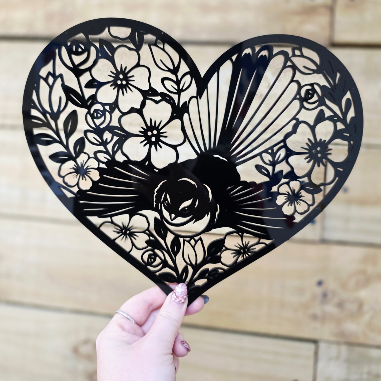 Flourishing Fantail Heart Wall Art