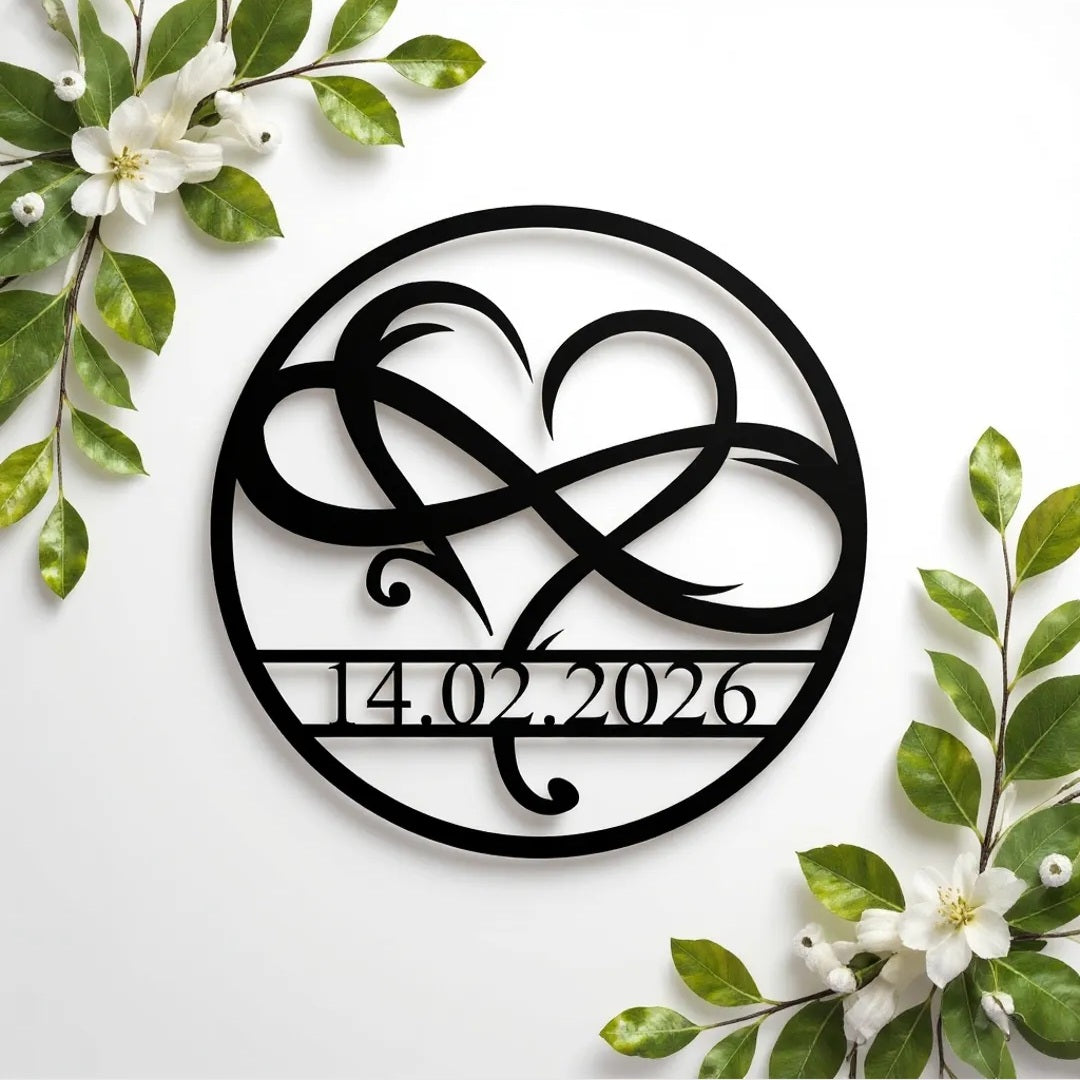 Personalised Infinity Heart Wall Art