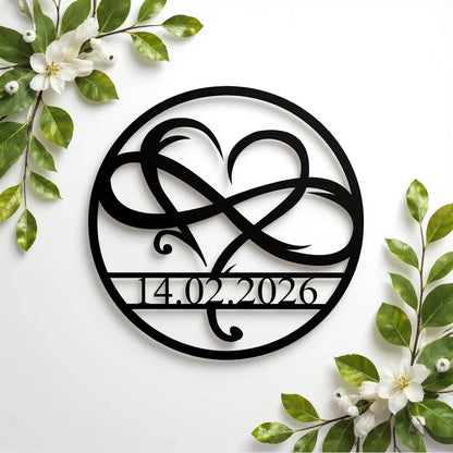Personalised Infinity Heart Wall Art