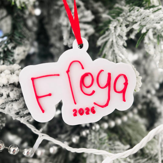 Personalised Handwriting Christmas Ornament