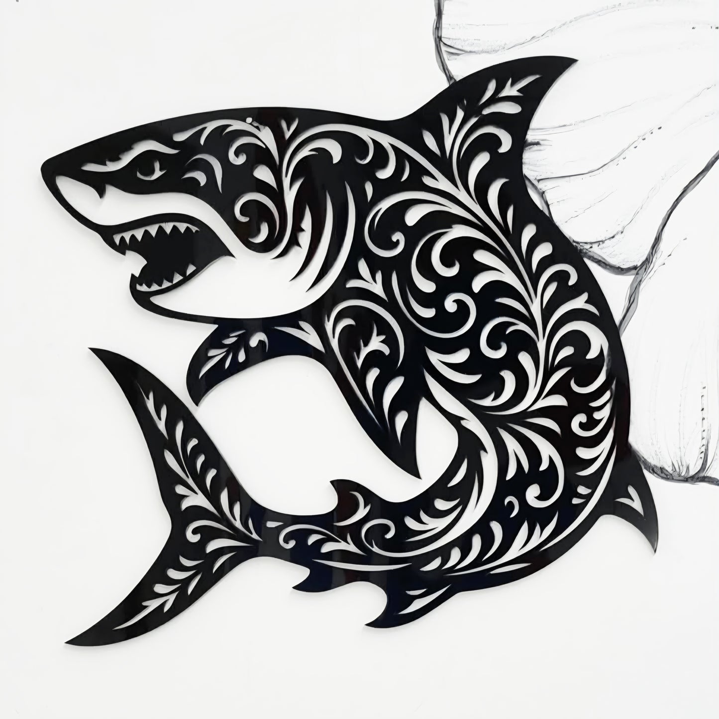 Filigree Shark Wall Art