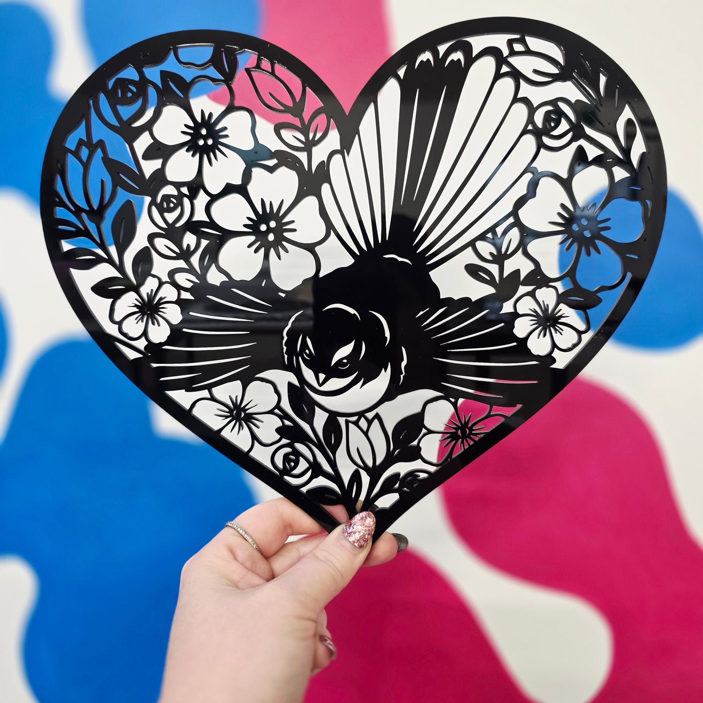 Flourishing Fantail Heart Wall Art
