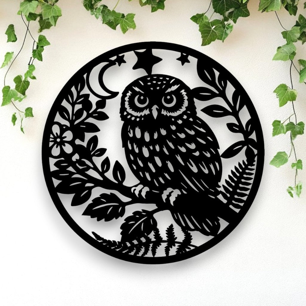 Moonlight Morepork Wall Art