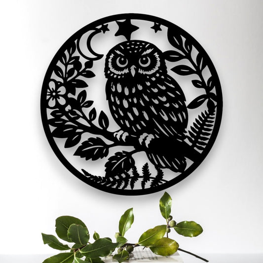 Moonlight Morepork Wall Art
