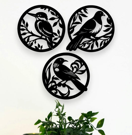 Three Piece Bird Wall Art Set