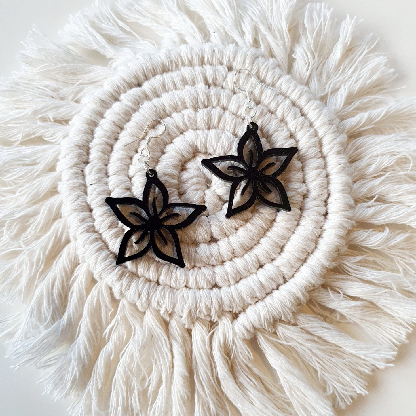 Spring Floral Earrings Earrings Whimsic Black 