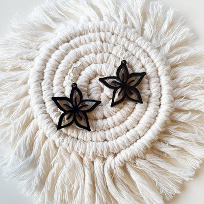 Spring Floral Earrings Earrings Whimsic Black 