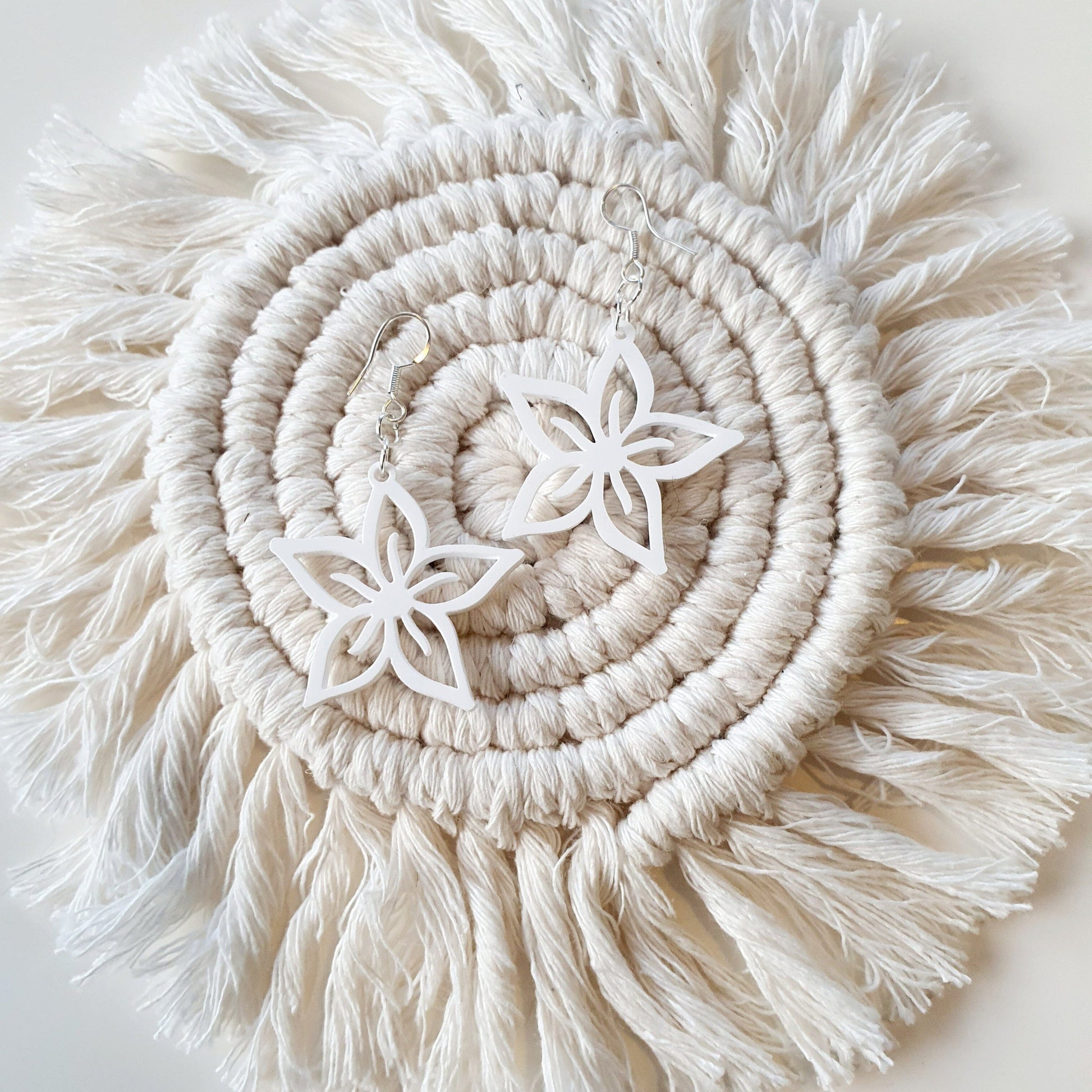 Spring Floral Earrings Earrings Whimsic White 