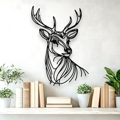 Line Art Deer Décor
