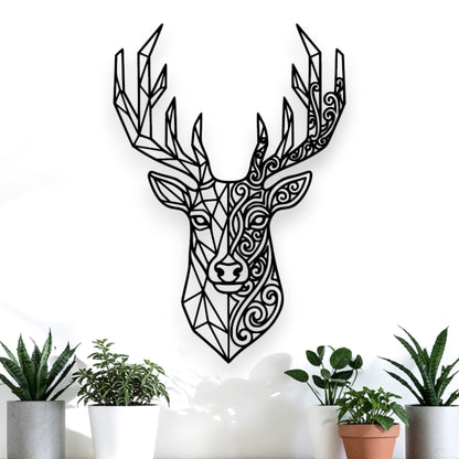 Geometric Koru Stag Wall Art