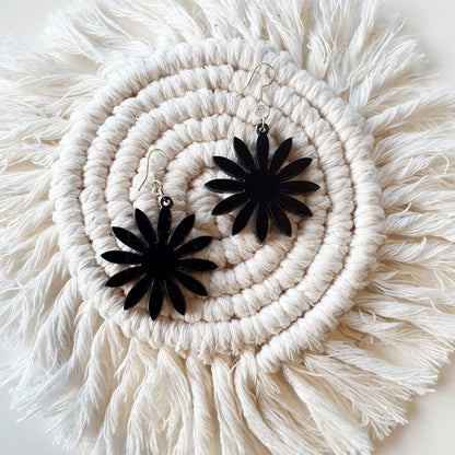 Sunshine Floral Earrings Earrings Whimsic Black 