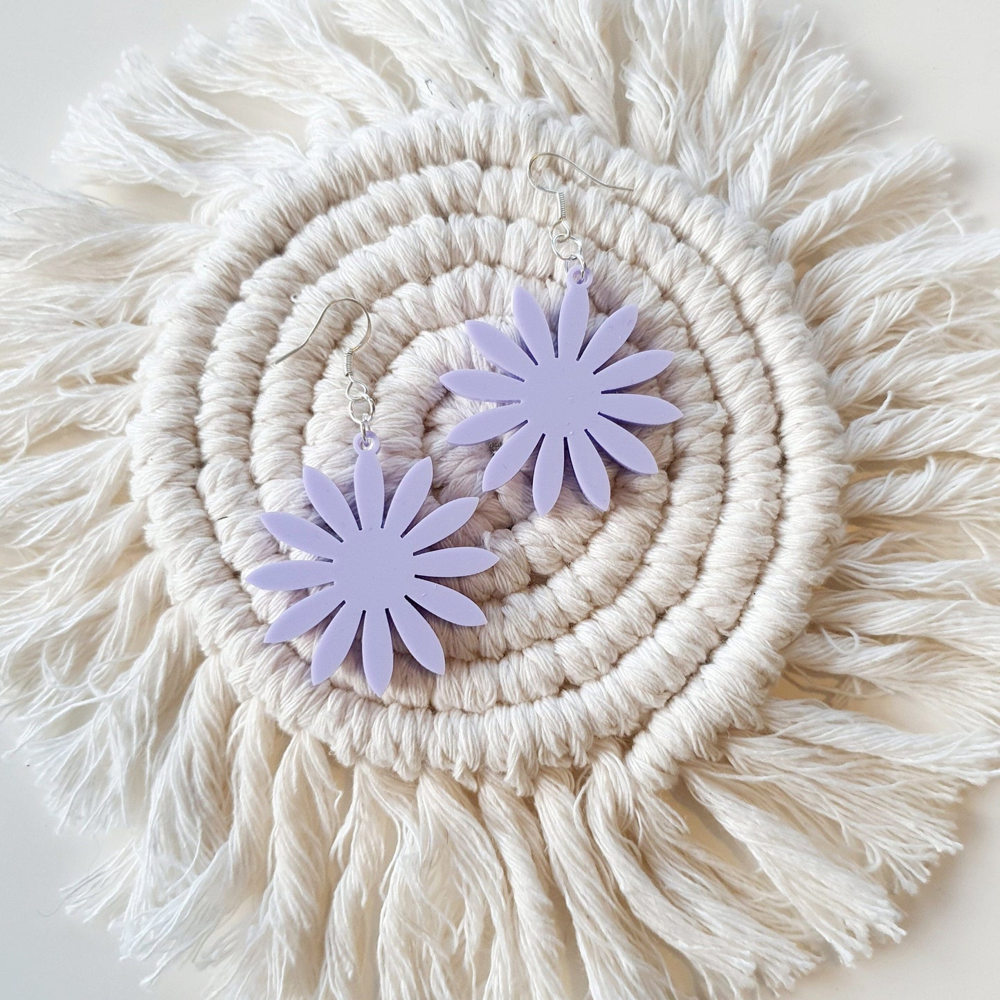 Sunshine Floral Earrings Earrings Whimsic Lilac 