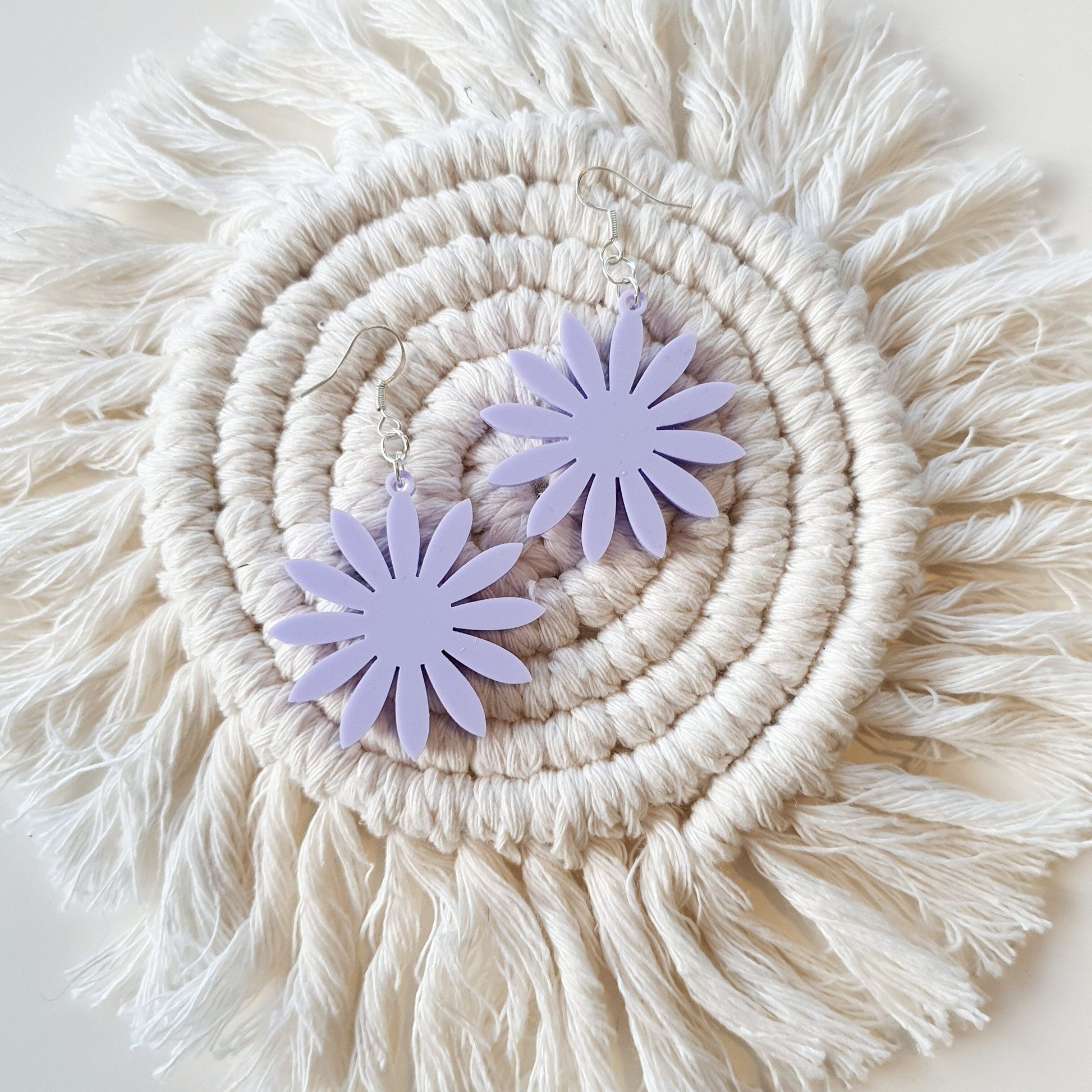 Sunshine Floral Earrings Earrings Whimsic Lilac 