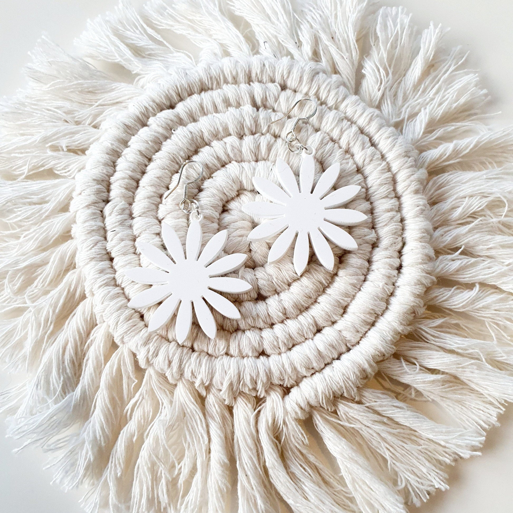 Sunshine Floral Earrings Earrings Whimsic White 