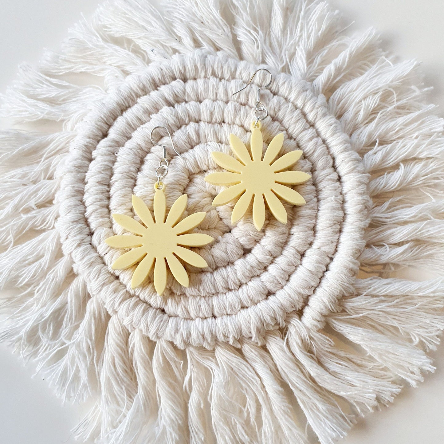 Sunshine Floral Earrings Earrings Whimsic Yellow 