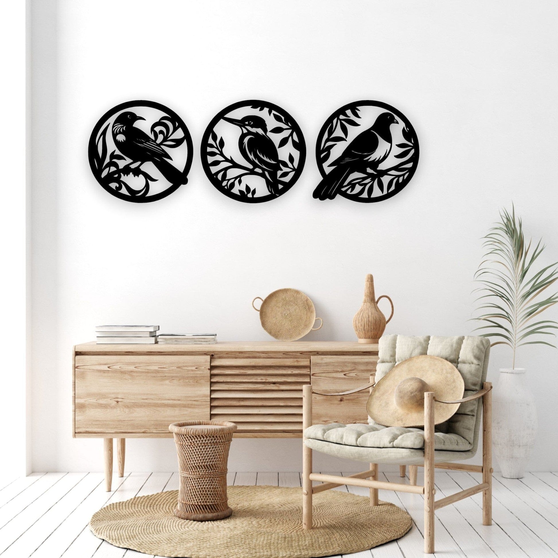 Three Piece Bird Wall Art Set Whimsic 