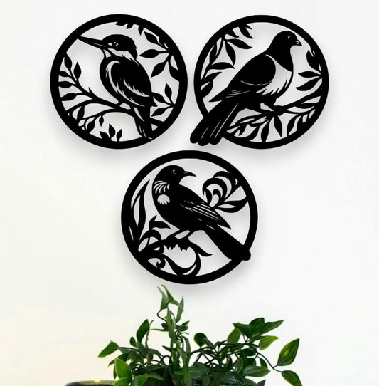 Three Piece Bird Wall Art Set Whimsic 