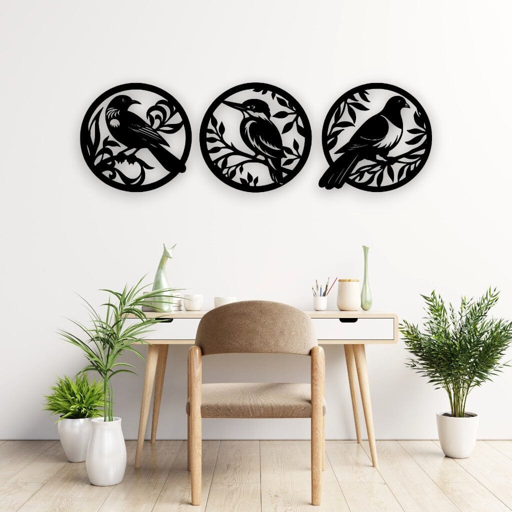 Three Piece Bird Wall Art Set Whimsic 