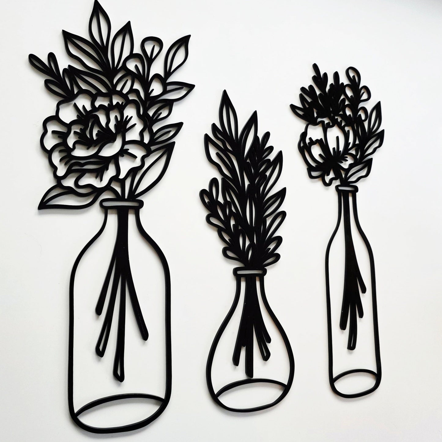 Three Piece Floral Vase Set Whimsic 