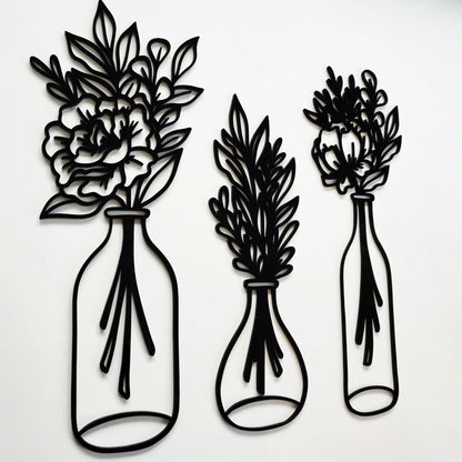 Three Piece Floral Vase Set Whimsic 