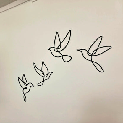 Minimalist Bird Line Art Wall Set