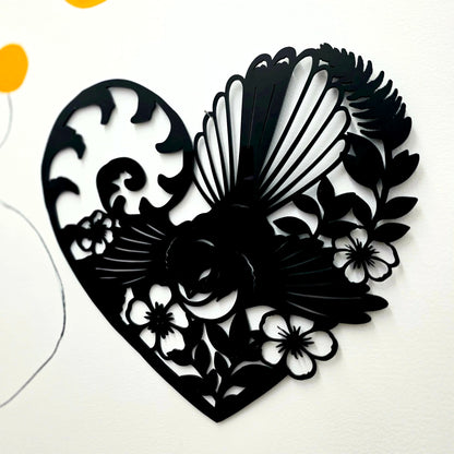 Koru Fantail Heart Wall Décor