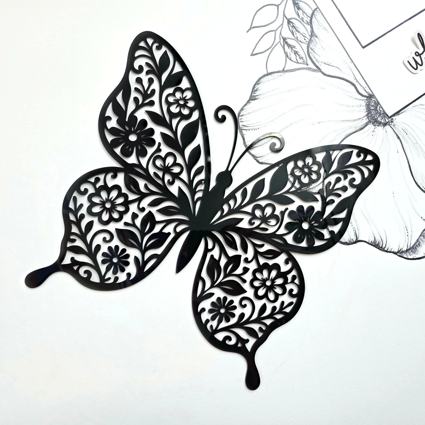 Floral Butterfly Wall Art