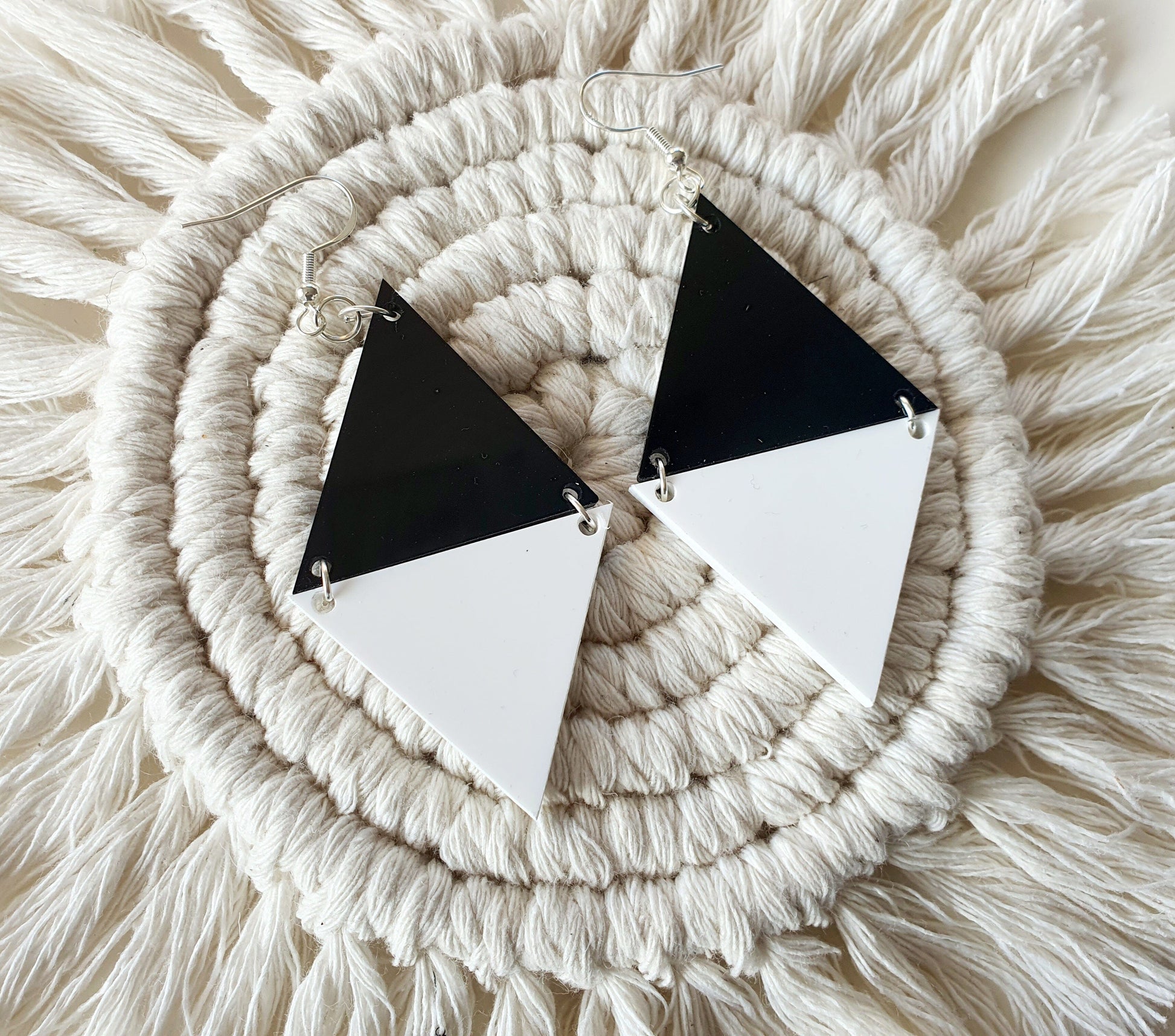 Triangle Two Colour Earrings Whimsic 