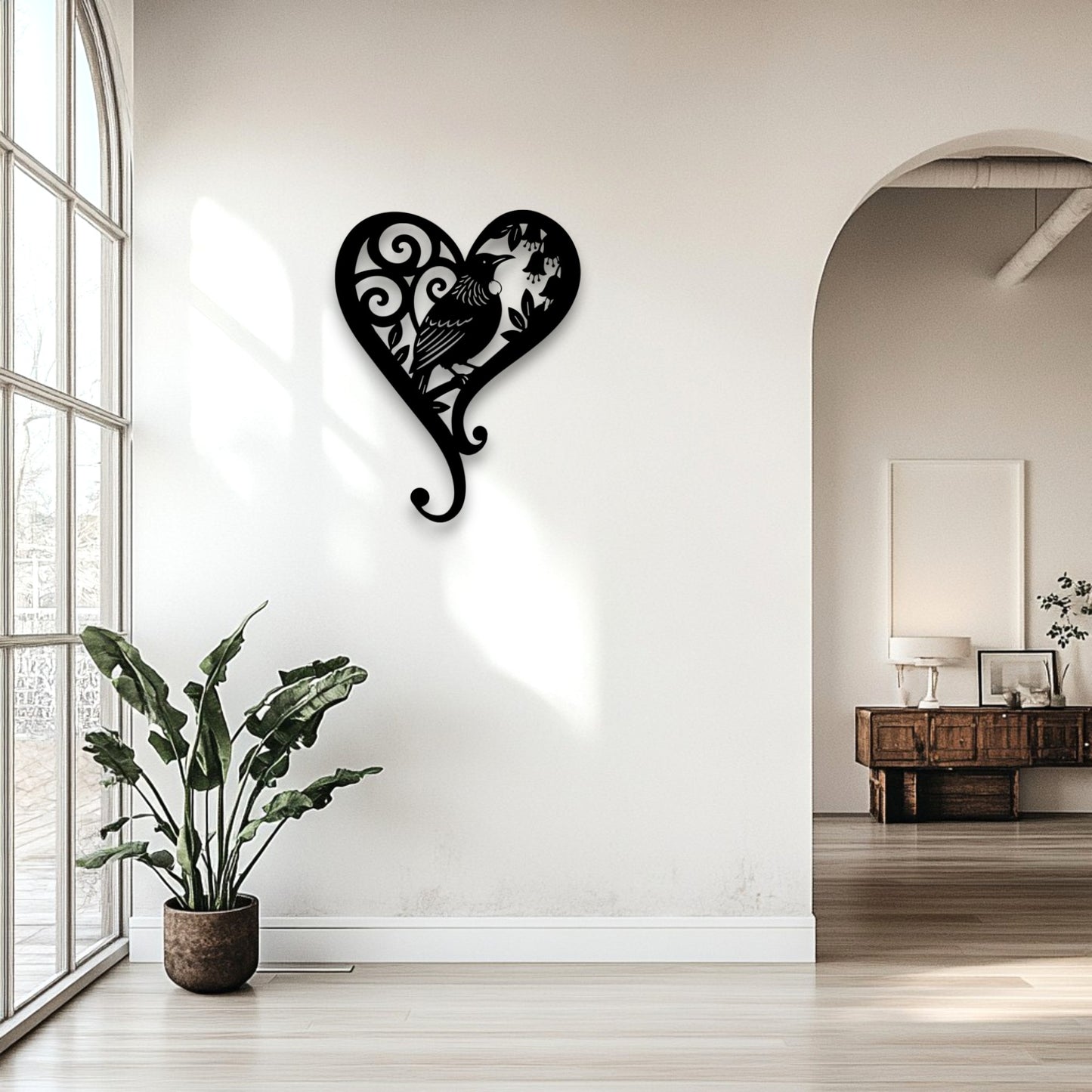 Tui Koru Heart Wall Art