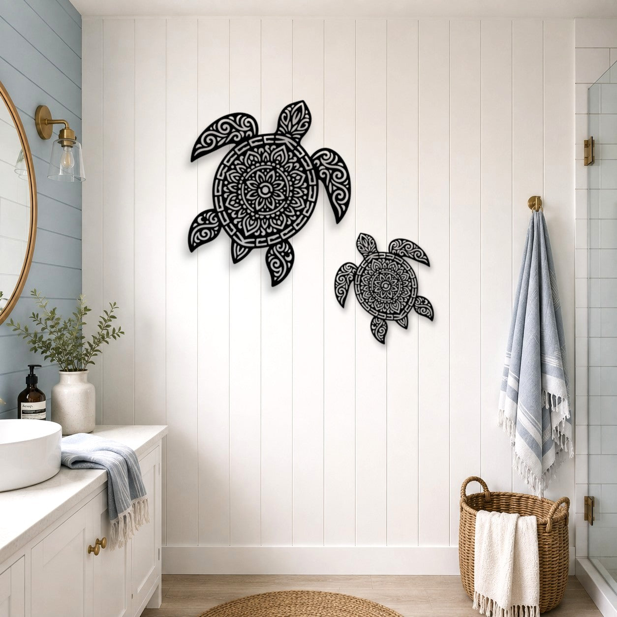 Mandala Sea Turtle Wall Art