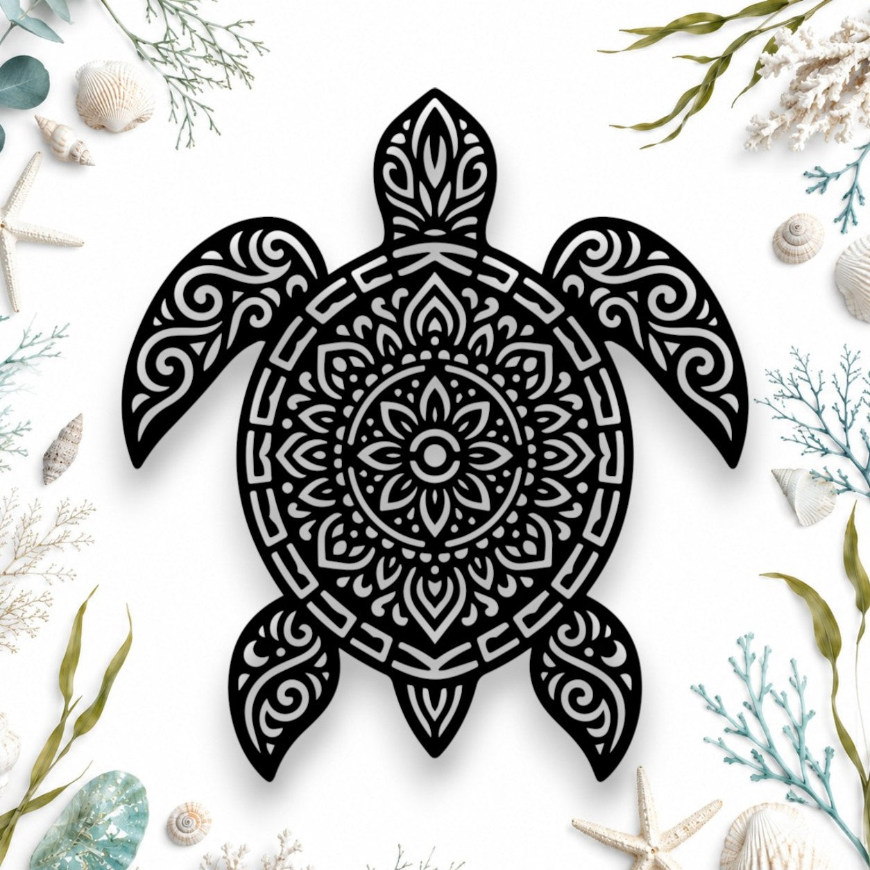 Mandala Sea Turtle Wall Art