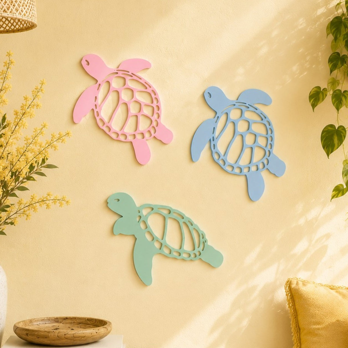Pastel Sea Turtle Wall Art Set