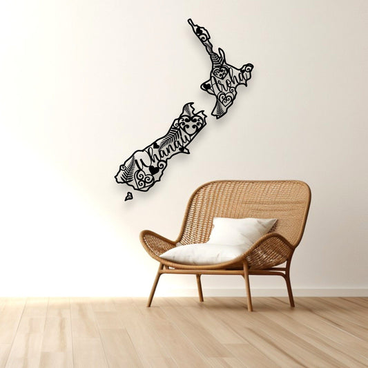 Whanau Aroha New Zealand Map Whimsic 