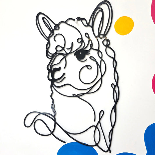Line Art Alpaca Décor
