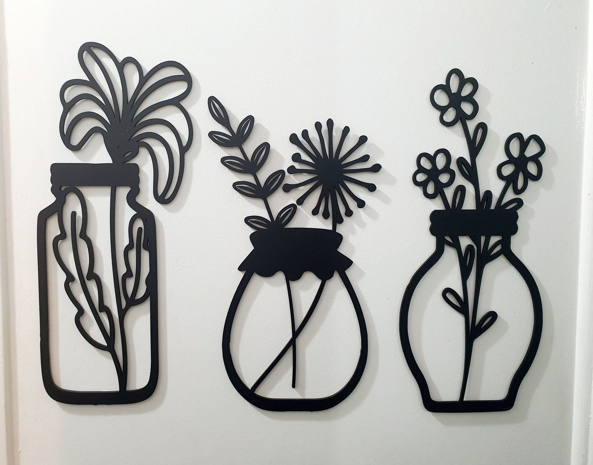 Wildflower Jars Wall Art Set Whimsic 