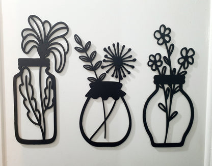 Wildflower Jars Wall Art Set Whimsic 
