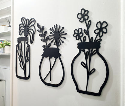 Wildflower Jars Wall Art Set Whimsic 
