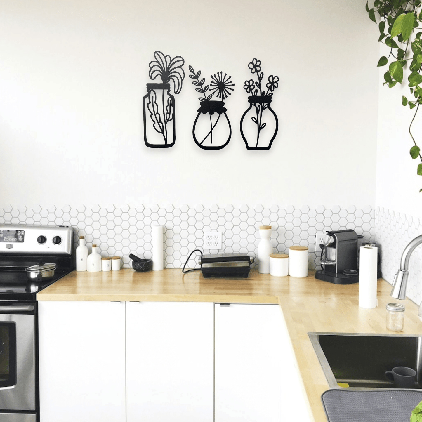 Wildflower Jars Wall Art Set Whimsic 