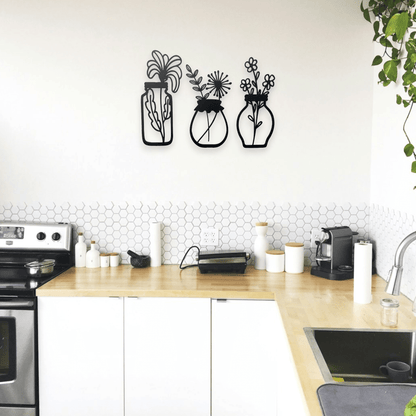 Wildflower Jars Wall Art Set Whimsic 