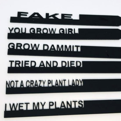 Witty Plant Stakes Whimsic Set 1 